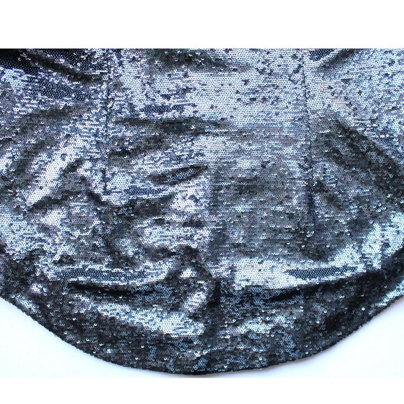 Cinq à Sept Isha Sequin Point Collar Shirt / Medium / Onyx Blue Blouse Holiday - Picture 10 of 12